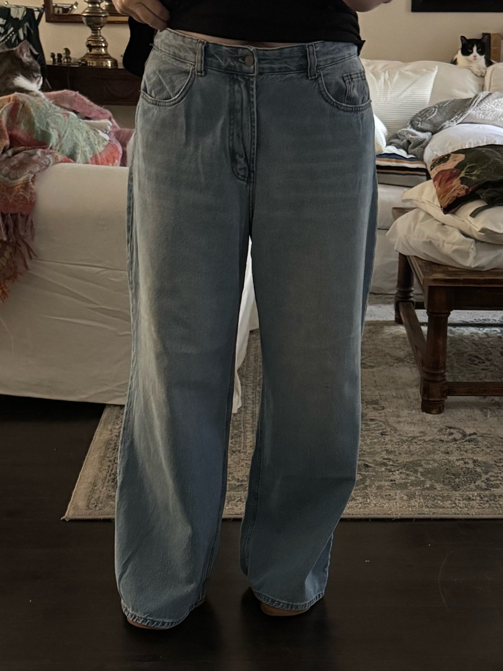 FARM Rio Light Blue Wide Leg Jeans